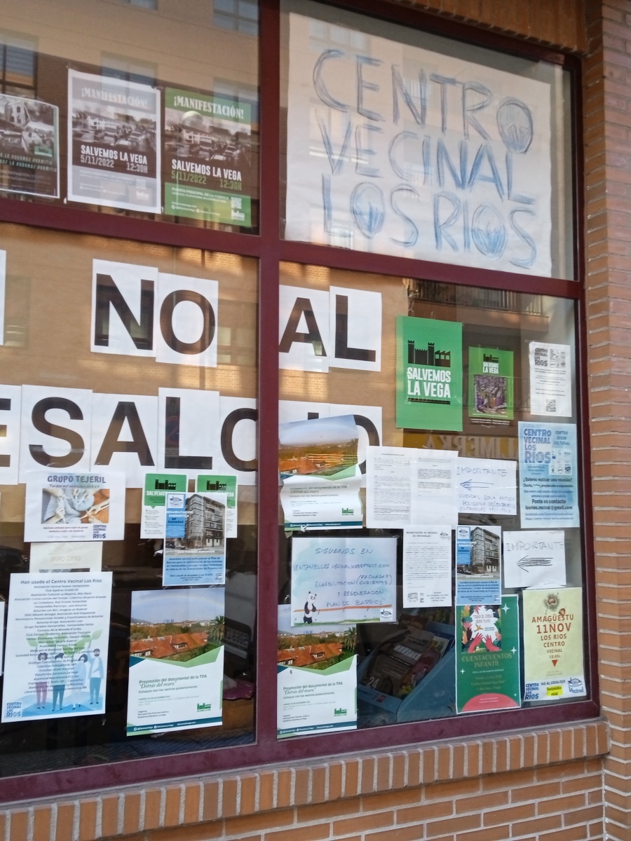 Las asociaciones reaccionan al segundo expediente municipal para desalojar el Centro Vecinal Los Ríos.